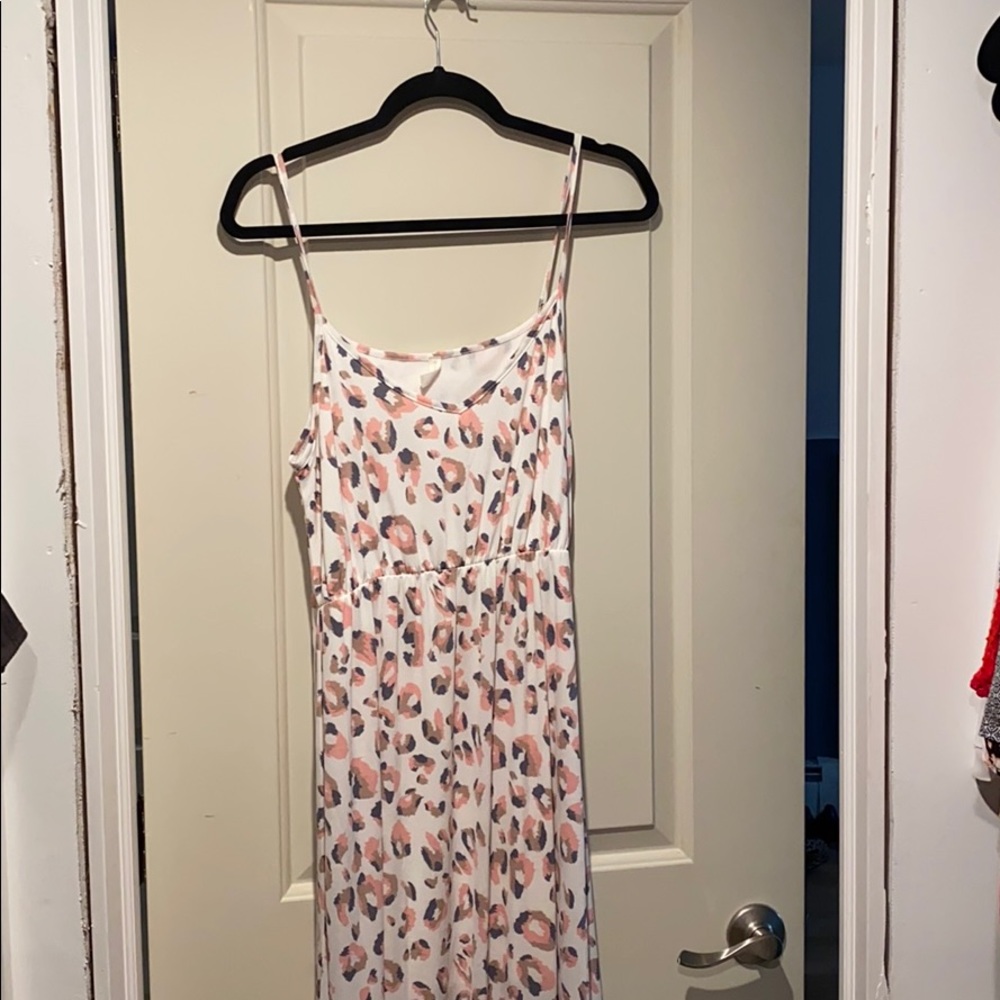 Pink Blush Maternity Maxi Dress, size L NWOT